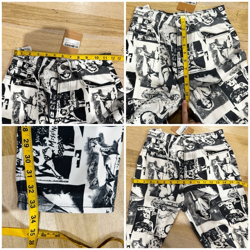 Reformation Newsprint Comic Book
High Rise Straight Leg Jeans 23 NEW - Picture 15 of 15